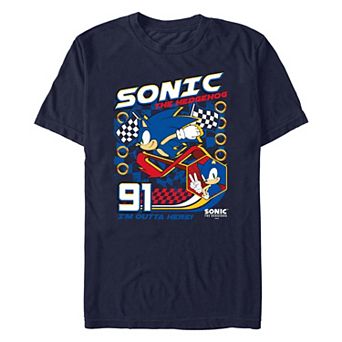 Men's Sonic the Hedgehog I'm Out Of Here Poster Graphic Tee