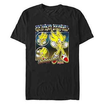 Men's Sonic the Hedgehog Super Sonic Unstoppable Poster Graphic Tee