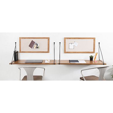 Vista Wall Mounted Wooden Desk Shelf
