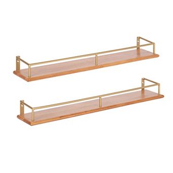 Camryn Wood and Metal Shelf Set