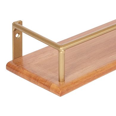 Camryn Wood and Metal Shelf Set