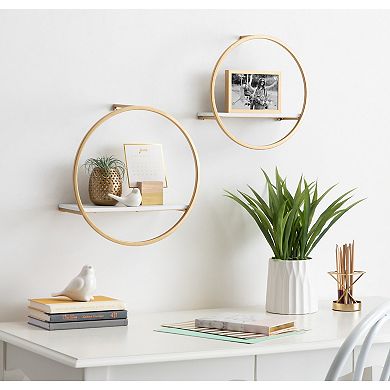 Wicks Round Floating Wall Shelf