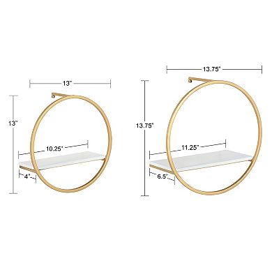 Wicks Round Floating Wall Shelf