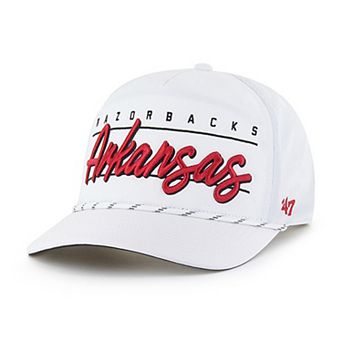 Men's '47 White Arkansas Razorbacks Condor Hitch brrr� Adjustable Hat