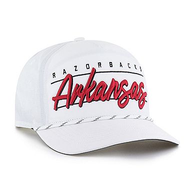 Men's '47 White Arkansas Razorbacks Condor Hitch brrr Adjustable Hat