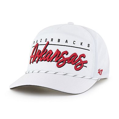 Men's '47 White Arkansas Razorbacks Condor Hitch brrr Adjustable Hat