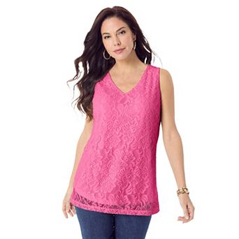 Roaman's Women's Plus Size V Neck Cami