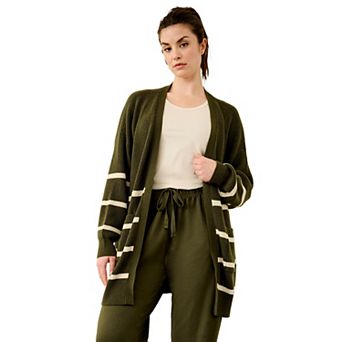 Ellos Plus Size Shaker Stitch Cardigan
