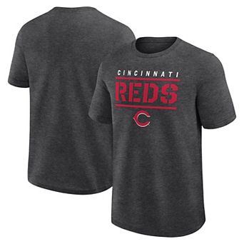 Men's Fanatics Heather Charcoal Cincinnati Reds Top Notch T-Shirt