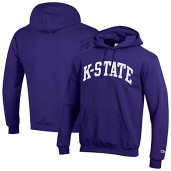 Men's Champion Purple Kansas State Wildcats Basic Arch Fleece Pullover Hoodie