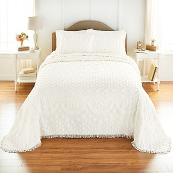 BrylaneHome 100% Cotton Georgia Chenille Bedspread