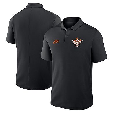 Men's Nike Black Texas Longhorns Primetime Victory Legacy Vault Logo Performance Polo