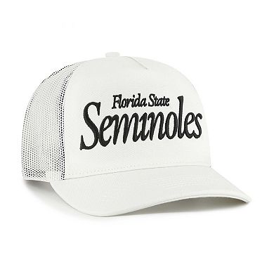 Unisex '47 Cream Florida State Seminoles Foundation Script Adjustable Trucker Hat