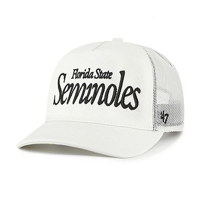 Unisex '47 Cream Florida State Seminoles Foundation Script Adjustable Trucker Hat