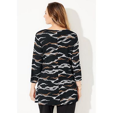 Catherines Women's Plus Size Anywear Flyaway Tunic And Tank Duet