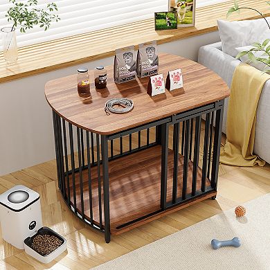 Merax 31.5" Furniture Style Dog Crate for Small and Medium Dogs