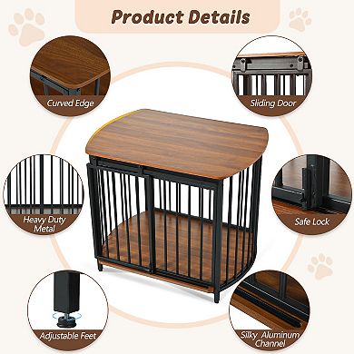 Merax 31.5" Furniture Style Dog Crate for Small and Medium Dogs