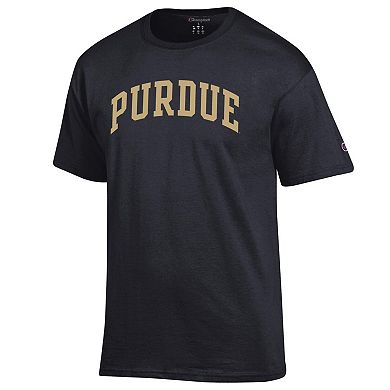 Men's Champion Black Purdue Boilermakers Basic Arch T-Shirt