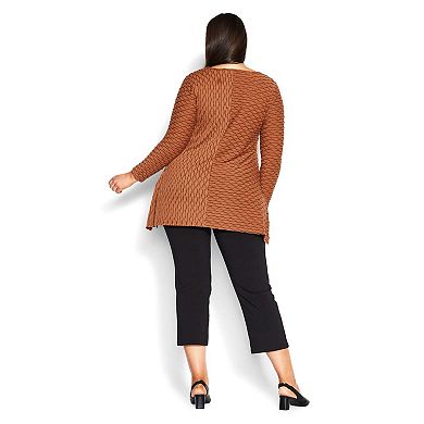 Avenue Women's Plus Size Tiarne Textured Tunic