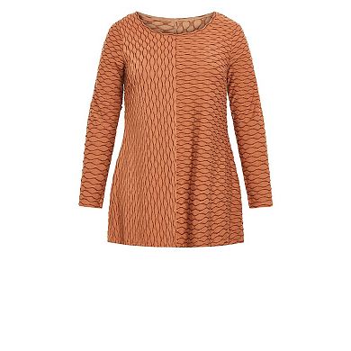 Avenue Women's Plus Size Tiarne Textured Tunic