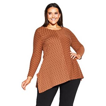 Avenue Women's Plus Size Tiarne Textured Tunic