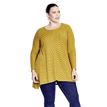 Avenue Women's Plus Size Tiarne Textured Tunic