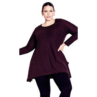 Avenue Women's Plus Size Tiarne Textured Tunic