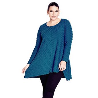 Avenue Women's Plus Size Tiarne Textured Tunic
