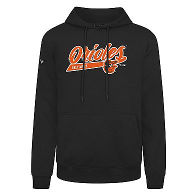 Men's Levelwear Black Baltimore Orioles Podium Fleece Pullover Hoodie