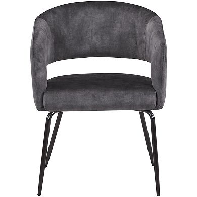 LeisureMod 7-Piece Dining Set, Rectangular Sintered Stone Table, 6 Velvet Chairs with Iron Base