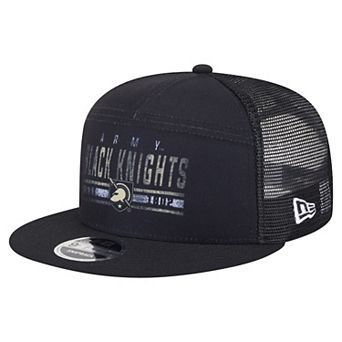 Men's New Era Black Army Black Knights Split Panel 9FIFTY Snapback Trucker Hat