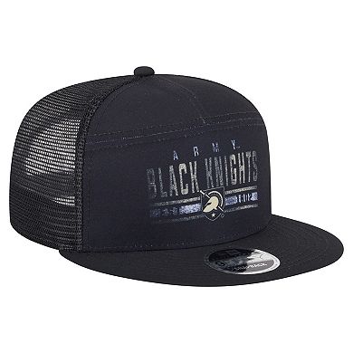Men's New Era Black Army Black Knights Split Panel 9FIFTY Snapback Trucker Hat