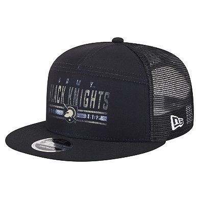 Men's New Era Black Army Black Knights Split Panel 9FIFTY Snapback Trucker Hat