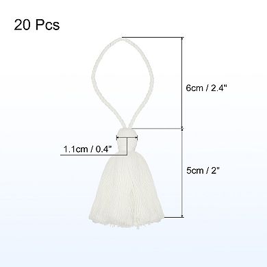 20Pcs Bookmark Tassels 4.3" Hanging Loop Small Tassels Soft Mini Tassels