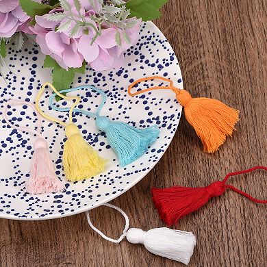 20Pcs Bookmark Tassels 4.3" Hanging Loop Small Tassels Soft Mini Tassels