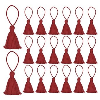 20 pc Bookmark Tassels 4.3" Hanging Loop Small Tassels Soft Mini Tassels