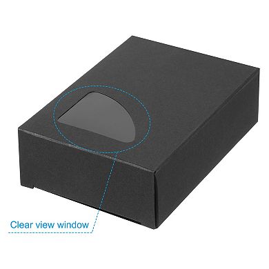 4"x3"x1" Paper Soap Box with Window, 30 Pack Homemade Soap Boxes Triangle Presents Packaging Boxes