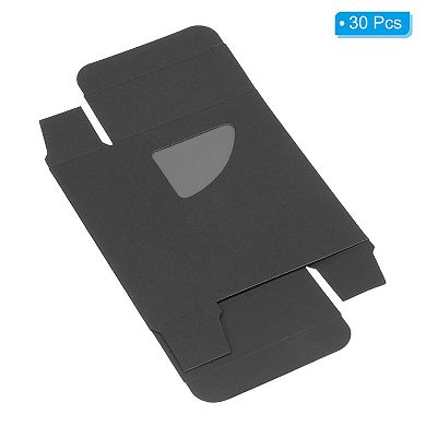 4"x3"x1" Paper Soap Box with Window, 30 Pack Homemade Soap Boxes Triangle Presents Packaging Boxes