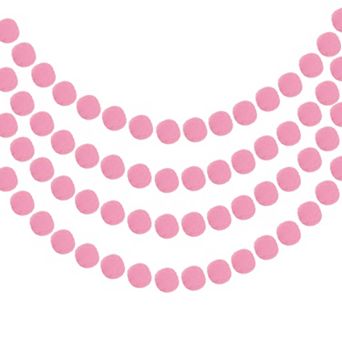 4 pc Pom Pom Garland, 8.2 Feet Hanging Garland Ball Banner with 30 pc Felt Balls