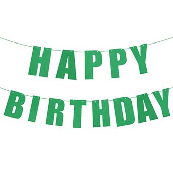 Birthday Banner 16 Feet Birthday Decorations CardStock Birthday Sign for Birthday Decor