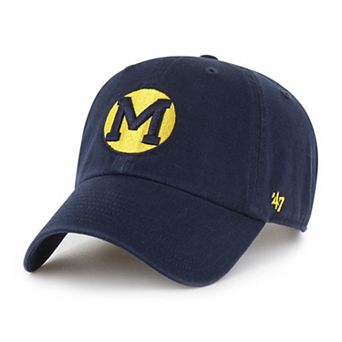 Men's '47 Navy Michigan Wolverines Vault Clean Up Adjustable Hat