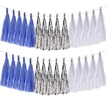 30 pc Tassel Garland Banner with Rope Tissue Paper Tassels Party DIY Kits