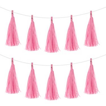 30 pc Tassel Garland Banner with Rope Tissue Paper Tassels Party DIY Kits