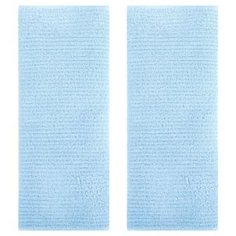 Solid Striped Bath Hand Towels, Soft Absorbent Cotton Hand Towel Sets for Hotel, Spa, Kitchen 2 Pack