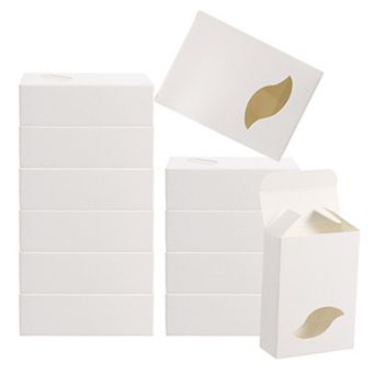 4"x3"x1" Paper Soap Box with Window, 30 Pack Homemade Soap Boxes Leaf Presents Packaging Boxes