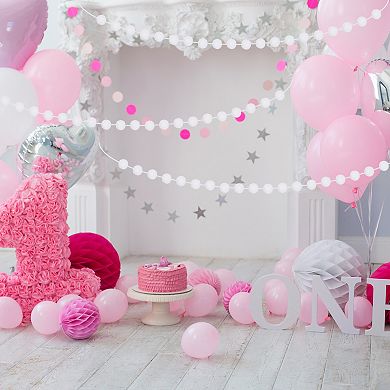 3 Pcs Pom Pom Garland, 6.5 Feet Hanging Garland Ball Banner with 20Pcs Felt Balls