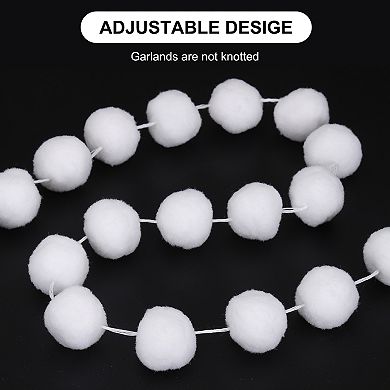 3 Pcs Pom Pom Garland, 6.5 Feet Hanging Garland Ball Banner with 20Pcs Felt Balls