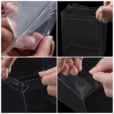 Cake Box, 6Pcs 12"x12"x7" Tall Cake Boxes with Ribbon for 10" Cake Packing Carry for Wedding White