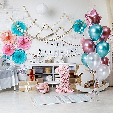 8 Pcs 104 Feet Circle Dots Garland Party Decorations Garland Hanging Banner for Decorations