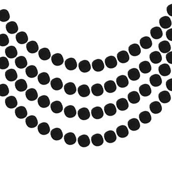 4 pc Pom Pom Garland, 6.5 Feet Hanging Garland Ball Banner with 20 pc Felt Balls